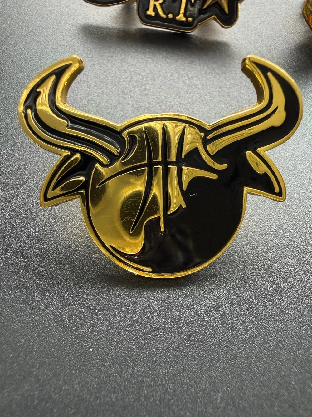 Nike Gold Tone Enamel Lapel Pin Set - Black and Gold Accent set of 6
